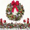 Салфетки за декупаж Ambiente - Коледен венец - 20 броя -