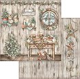 Картон за скрапбукинг Stamperia - Уютна коледа - 30.5 x 30.5 cm от колекцията The Owl's House -