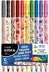 Цветни моливи Kidea Jumbo Flowers - 10 цвята -
