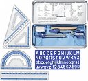 Чертожни инструменти Staedtler Math Set - 10 части в метална кутия -