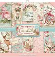 Хартии за скрапбукинг Stamperia - Розова Коледа - 10 броя -
