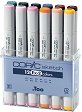 Двувърхи маркери Copic EX-2 - 12 цвята от серията Sketch -