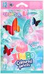 Цветни моливи Colorino Kids Jumbo - Пеперуди - 12 цвята от серията Dreams -
