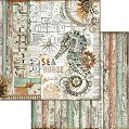 Хартия за скрапбукинг Stamperia - Морско конче - 30.5 x 30.5 cm от колекцията Sea World -