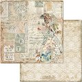 Хартия за скрапбукинг Stamperia - Жена и музикални ноти - 30.5 x 30.5 cm от колекцията Imagine -