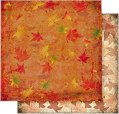 Хартия за скрапбукинг Folia Bringmann - Есенни листа - 30.5 x 30.5 cm -