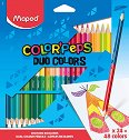 Двустранни цветни моливи Maped - 24 броя в 48 цвята от серията "Color' Peps" -