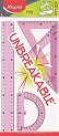 Гъвкави чертожни инструменти Maped Unbreakable - Линия, 2 триъгълника и транспортир от серията Study -