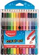 Цветни моливи и флумастери Maped - 12 молива и 15 флумастера от серията "Color' Peps" -
