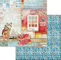 Хартия за скрапбукинг Stamperia - Всичко е магия - 30.5 x 30.5 cm от колекцията Christmas Patchwork -