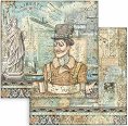 Хартия за скрапбукинг Stamperia - Статуя на Свободата - 30.5 x 30.5 cm от колекцията Sir Vagabond Aviator -