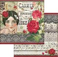 Хартия за скрапбукинг Stamperia - Кармен - 30.5 x 30.5 cm от колекцията Desire -