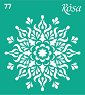 Самозалепващ шаблон Rosa - Мандала снежинка - 9 x 10 cm от серията Talent -