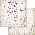 Хартия за скрапбукинг Stamperia - Пеперуди - 30.5 x 30.5 cm от колекцията Lavender -