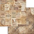 Хартия за скрапбукинг Stamperia - Етикети - 30.5 x 30.5 cm от колекцията Coffee and chocolate -