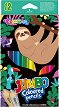 Цветни моливи Colorino Kids Jumbo - Ленивец - 12 цвята от серията Wildkid -