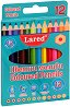 Къси цветни моливи Lared - 12 цвята -