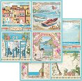 Хартия за скрапбукинг Stamperia - Лято - 30.5 x 30.5 cm от колекцията Blue dream -