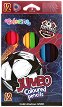 Цветни моливи Colorino Kids Jumbo - Футбол - 12 цвята от серията Football -