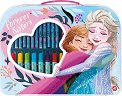Комплект за рисуване As Company - Елза и Анна - 34 части в пластмасово куфарче на тема Замръзналото кралство -
