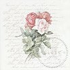 Салфетки за декупаж Sagen Vintage - Рози и надпис - 20 броя -