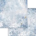 Хартия за скрапбукинг Stamperia - Сини снежинки - 30.5 x 30.5 cm от колекцията Dewdrops -