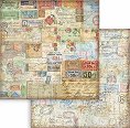 Хартия за скрапбукинг Stamperia - Билети - 30.5 x 30.5 cm от колекцията Art of travelling -