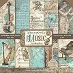 Хартии за скрапбукинг Stamperia - Музика - 10 листа, 20.3 x 20.3 cm от колекцията Music -