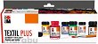 Текстилни бои Marabu Starter set - 4 цвята x 15 ml и четка -