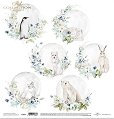 Хартия за скрапбукинг ITD Collection - Зимни животни - 31 x 32 cm -