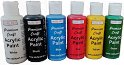 Матови акрилни бои Daily Art Premium - 6 цвята x 50 ml - боя