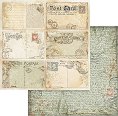 Хартия за скрапбукинг Stamperia - Пощенска картичка - 30.5 x 30.5 cm от колекцията Alterego -