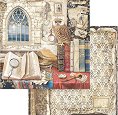 ������ �� ����������� Stamperia - ���� - 30.5 x 30.5 cm �� ���������� Vintage Library - 