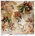 Хартия за скрапбукинг ITD Collection - Есенни листа - 31 x 32 cm -