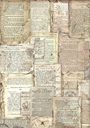   Stamperia -    - A4   Vintage Library - 