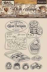 Гумени печати Stamperia - Шоколад - 10 броя от колекцията Coffee and chocolate - 