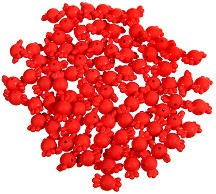 Мъниста - Червени бонбони - 50 g - 
