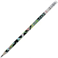 Графитен молив Koh-I-Noor - Хавайски цветя - С гумичка - молив