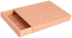 Правоъгълна кутия от крафт картон Слънчоглед - 34.5 x 24.5 cm - 