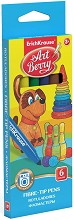 Флумастери Erich Krause Super Washable - 6 цвята от серията Art Berry - 