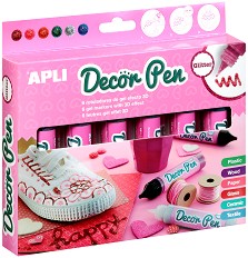 - Apli Decor Pen - 6  x 25 ml - 