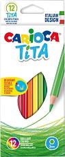 Цветни моливи - Tita - Комплект от 12 цвята - молив