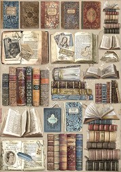  Stamperia -  - A4   Vintage Library - 