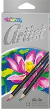 Цветни моливи - Комплект от 12 или 24 цвята от серията "Artist" - 