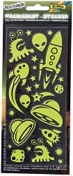 Светещи в тъмното стикери Folia Bringmann - Космос - 2 листа - 