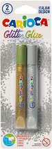 Лепило с брокат Carioca - 2 цвята x 10.5 ml - 
