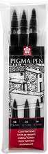 Тънкописец Sakura Pigma Pen - 3 броя - 
