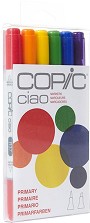 Двувърхи маркери Copic Primary - 6 цвята от серията Ciao - 