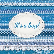 Салфетки за декупаж Ambiente It's a boy! - 20 броя - 