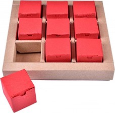 Кутийки за подаръци Слънчоглед - 9 броя с размери 3 / 3 / 3 cm - 